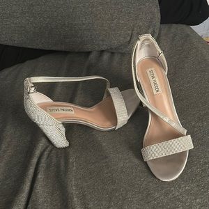 Steve Madden Open Toe Rhinestone Heels